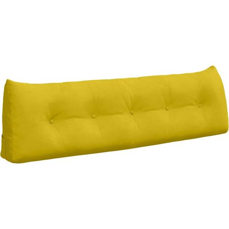 Coussin de Dos Jaune 160 x 24 x 50 cm Velours (1/5)