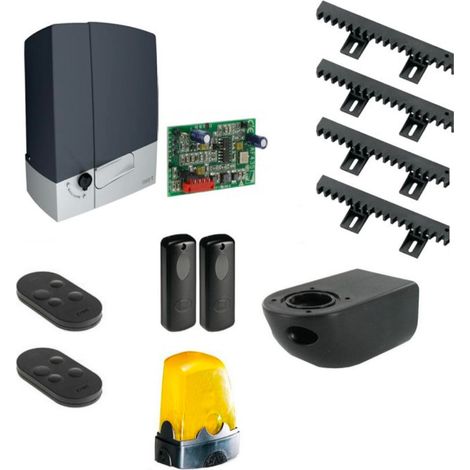 Kit de motorisation de portail coulissant 600kg – 4m crémaillère nylon PA6 – 24V avec technologie Came Connect – Automatisme complet (1/2)