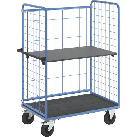 eurokraft pro, Chariot à tablettes à trois côtés grillagés, (1/5)