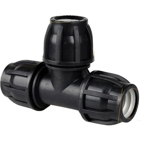 32-mm-PE-Kompressions-T-Stück für Kaltwasser- und Bewässerungsnetze (1/5)