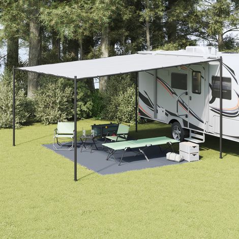vidaXL  Tent Carpet  Folding Blue and Grey 400 x 300 cm Polyethylene