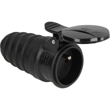 Prise de terre avec couvercle insert polyamide