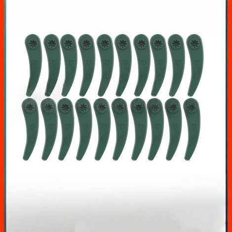 Confezione da 20 lame di ricambio per tosaerba BOSCH F016800371 e F016800372 (lame in nylon e plastica) (1/4)