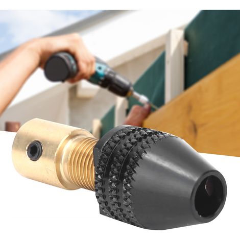 Accessoires pour mini-perceuse électrique en laiton de haute qualité, diamètre de perçage 2,35 mm/3,175 mm, jeu de 3,175 mm (mandrin noir avec tiges) (1/5)