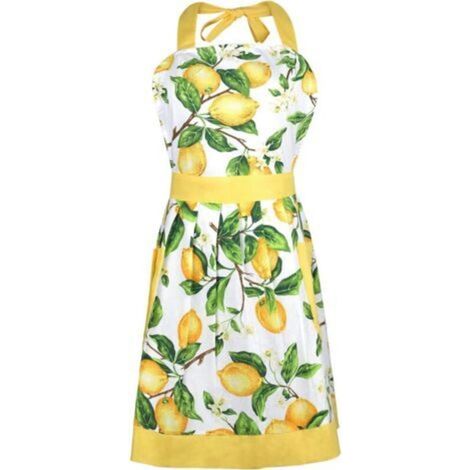 Cotton Lemon Pattern Kitchen Apron Kitchen Aprons for Women Men (1/5)
