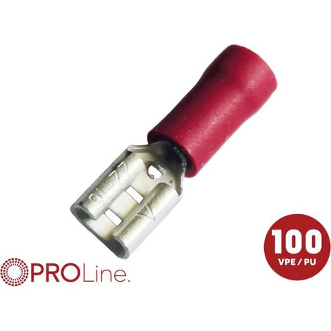 ACV 344801-1-0-p Languette Épaisseur de contact: 0.8 mm partiellement isolé rouge 100 pc(s) Piece