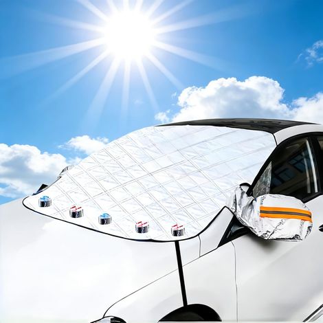 Car Windshield Cover, Winter Windshield Protector, 5 Magnetic Folding Universal Cover, Suitable for Most Cars, SUVs (160 x 116 cm)