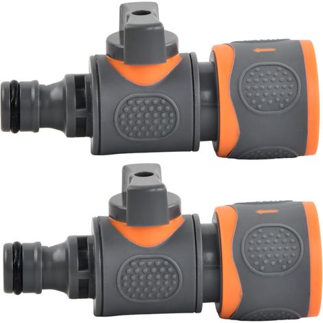 Embout Robinet Tuyau D'arrosage, 2 PCS, Connecteur de D'eau Jardin, Vanne Connexion Rapide, Interrupteur Conduite -