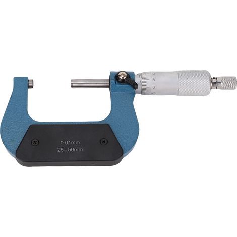 Micromètre extérieur métrique 25-50mm 0.01mm, outil de machiniste de remise des diplômes, alliage, norme précise avec boîte (1/5)