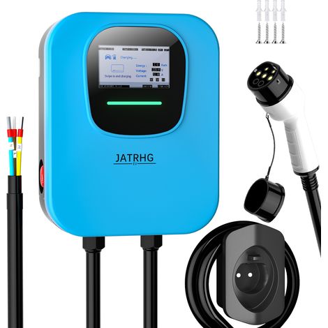 JATRHG EV-Ladegerät, 7 kW, einphasig, Typ 2, 32 A, 8 m, IEC 62196-2, Ladestation, schnelle Ladestation für Elektroautos, Wallbox (1/5)