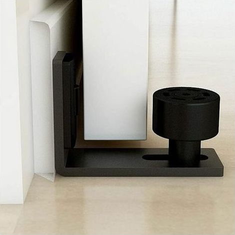 Guía inferior ajustable para puerta corredera de madera (1/5)