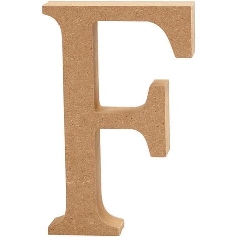 Objet décoratif - Creativ - Lettre F - MDF 8 cm - Épaisseur 1,5 cm