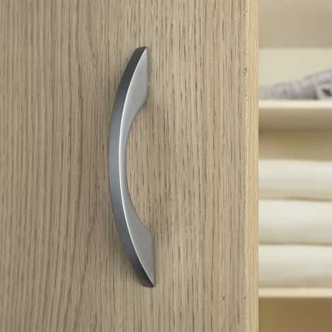 Ouvre&Déco – Poignée de meuble QUAD, métal nickel mat entraxe 96 mm (1/5)