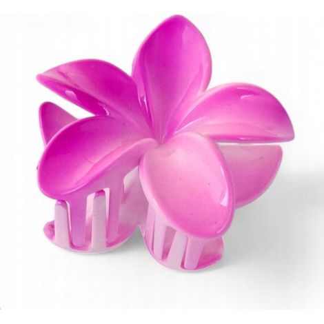 Haarspange XL mit Blumenmuster, Ombré-Rosa, Sommer, 7,5 x 7,5 cm, SP380 (1/3)