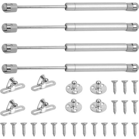 Triomphe 4 Pcs 100N Gas Spring Pneumatic Arm for Kitchen, Cupboard, Wardrobe, Bedroom, Bathroom Doors - Gas Damper for Home, Shop, and Store Furniture (1/5)