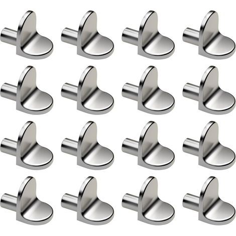 16 Pièces 5mm Chevilles de Support d'Étagère,support etagere murale,Taquet Étagère en forme de L métal,pour Meuble Armoire Placard (1/5)