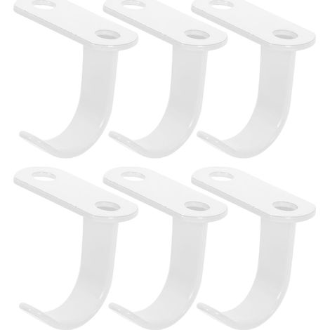 6 crochets muraux fer blanc pour cuisine et salle de bain (1/5)