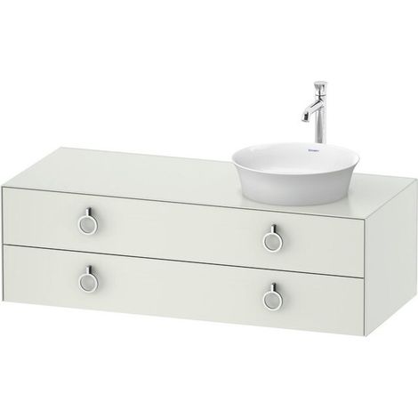 Sous-vasque blanc TULIPE 1300x550mm 2 tiroirs avec sdm o ES