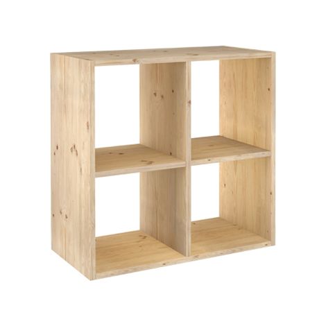 Estanteria modular 6 cubos dinamic pino macizo 70,8 x 70,8 x 33 cm