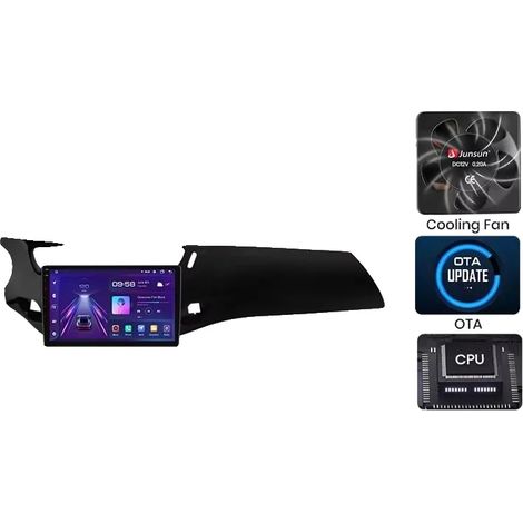 Radio para coche, pantalla táctil, sistema de navegación, compatible con Citroën C3 Mk2 (A51) / DS 3 2009-2016, navegación GPS Android con ventilador de refrigeración integrado, V1 Plus (2GB-32GB) - A (1/2)