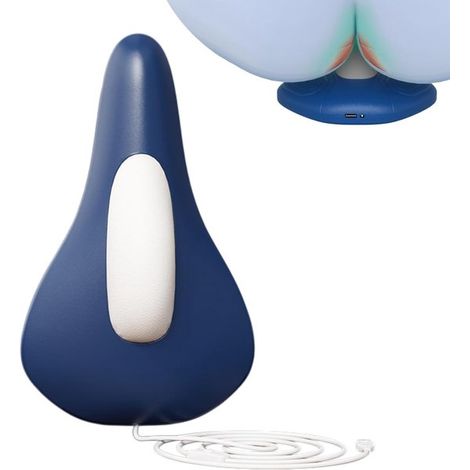 Reparación del suelo pélvico masculino, herramienta para fortalecer el tronco masculino, ejercitador eléctrico de 9,3 x 5,7 pulgadas, entrenador muscular resistente para la oficina y los viajes (azul) (1/5)