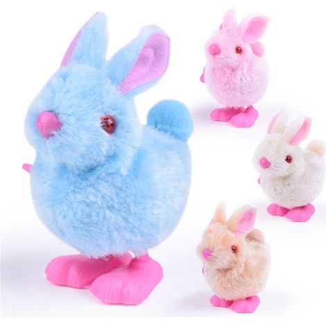 Lapin En Peluche - Jouet À Remonter Mécanique - Pour Cadeaux De Pâques Ou De Noël - 2 Pièces (1/5)