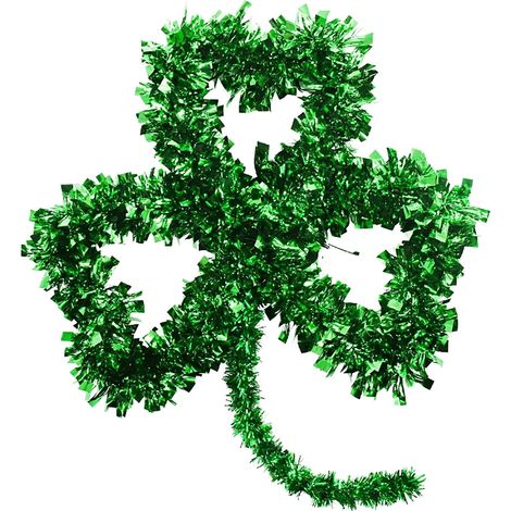 Guirlande Accrochable - Couronne De Trèfle - Décoration Porte Et Mur Extérieur Intérieur - Saint-Patrick - 28 X 33 Cm - 1 Pièce (1/5)