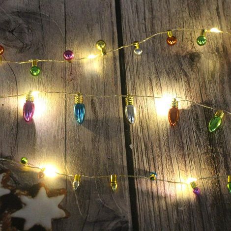 Mini guirlande lumineuse de 3M, pour décoration de maison de poupée, modèle d'ornement de noël (1/5)