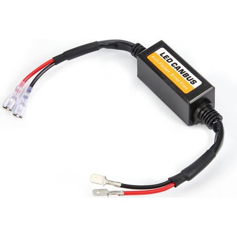 Paire de décodeurs H1/H3 Canbus LED anti-scintillement, résistances correctrices d'erreur (1/5)