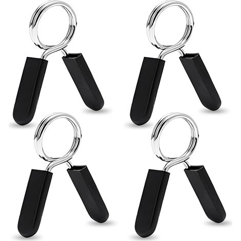 4 Pièces Pince à Ressort pour Haltères, Clip pour Barre de Musculation, Collier de Serrage pour Haltérophilie, Adapté aux Barres 28mm pour haltère Musculation et alteres Musculation (1/5)