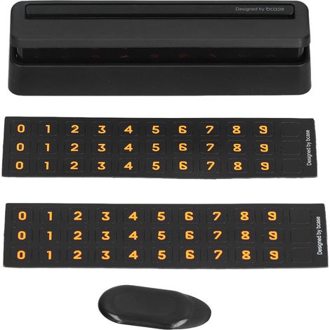 Panneau de stationnement temporaire pour voiture, numéro de téléphone, plaque d'immatriculation temporaire pour domicile, noir mat (1/5)