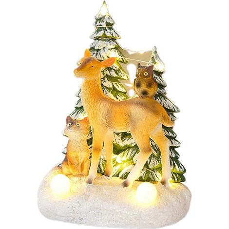 Rotierende, beleuchtete und musikalische Weihnachtsornamente aus Kunstharz C (1/5)