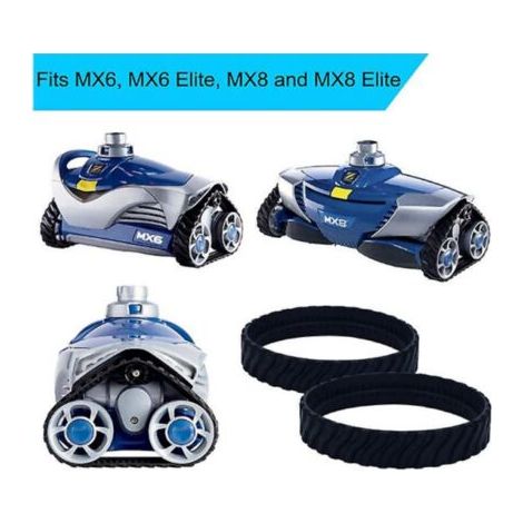 Lot de 2 chenilles de remplacement pour robots de piscine Zodiac MX8 et MX6 – Matériau durable – Nettoyage efficace et optimal
