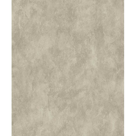 Papier peint uni effet stuc taupe chaud