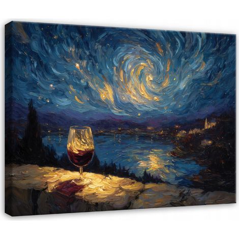 Peinture paysage abstrait paysage pour chambre salon sur toile 100x70 (1/3)