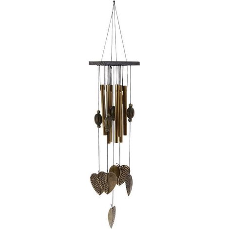 Carillon éolien traditionnel chinois en laiton – 8 tubes – Feng Shui – Décoration de jardin (1/5)
