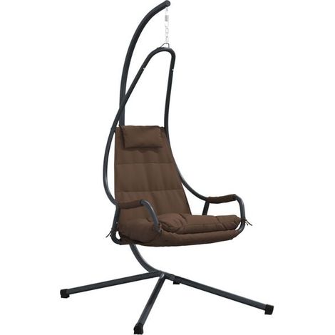 Chaise suspendue, café, 94 x 107 x 196,5 cm, acier (1/5)