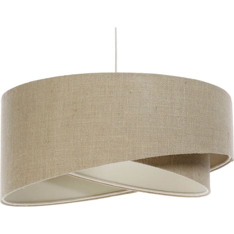 Suspension bohème en chanvre naturel pour ambiance chaleureuse - Ø 45 cm - H21 cm (1/5)