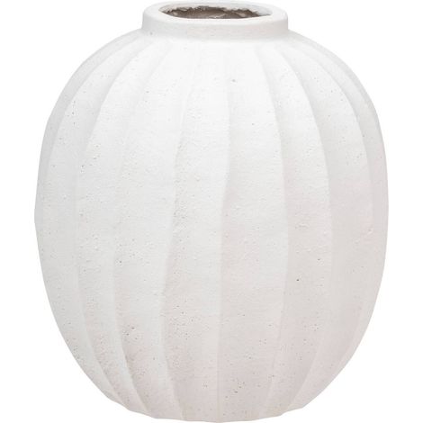 Vaso a sfera amia in ceramica bianca h44,5cm - Atmosphera créateur d'intérieur (1/2)