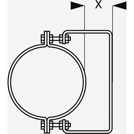 Wandhalterung INOX DN400, 127 - 167 mm - 48000012197 von Weishaupt