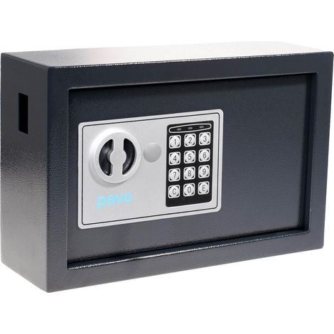 PAVO - High Security Armadietto di Sicurezza per Chiavi con Chiusura Elettrica, con 20 Gancetti, Grigio Scuro, 8002696