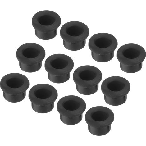 50Pcs Passe Fils en Caoutchouc en Forme de T Diamètre de Montage 9.5mm, ID 6.5mm, Hauteur 8mm Noir Protection d'Étanchéité Passe-Câbles Flexibles pour Tuyau de Câble (1/5)