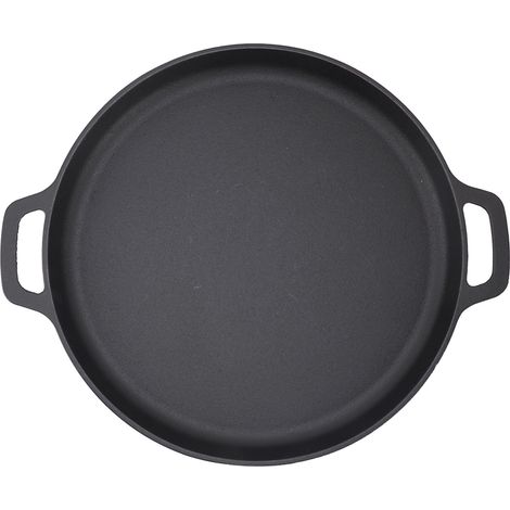 Poêle à crêpes plate antiadhésive, chauffage uniforme, poêle en fonte épaisse pour la cuisine 35cm/13,8 pouces
