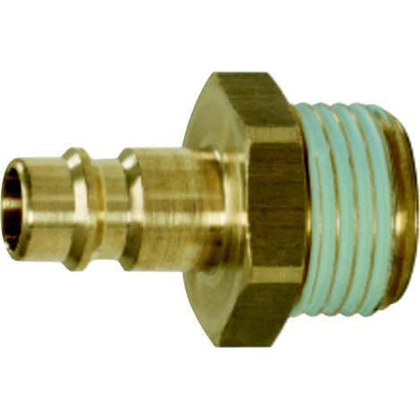 Nipplo ingrassatore in ottone con filettatura esterna, G3/8 AG KS T (1/2)