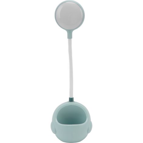 Lampe de bureau LED verte avec porte-stylo, pratique et silencieuse, éclairage USB décoratif pour table, compacte et fonctionnelle, sans bruit (1/5)