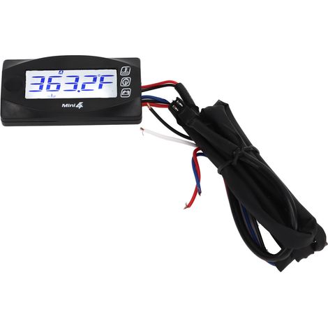 4-in-1 Motorradthermometer mit LCD-Digitalanzeige für Öltemperatur, Zeit, Spannung und Geschwindigkeit, 12 V DC, M20x1.0 (1/5)