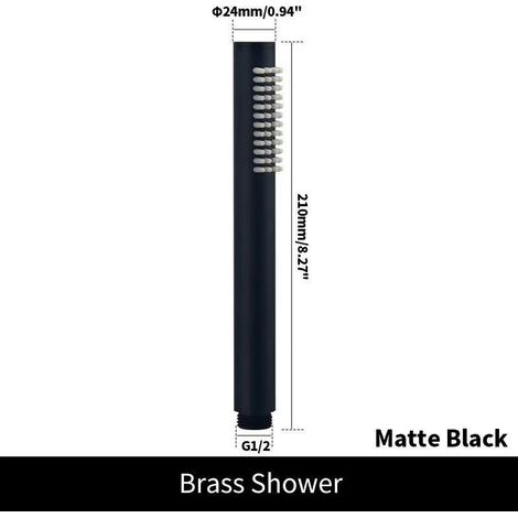 Ensemble de douchette murale style hôtel — Noir mat (1/3)