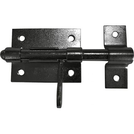 Verrou À Levier Verrou De Box + Gâche Diamètre 16 Mm Afbat, Acier Peint Noir (1/2)