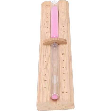 Minuterie Rotative pour Sauna, Sablier en Bois de 15 Minutes avec Verre Antidéflagrant fixé au Mur pour Hammam, Salle de Bain, Sablier en Bois de Cèdre (2) (1/5)