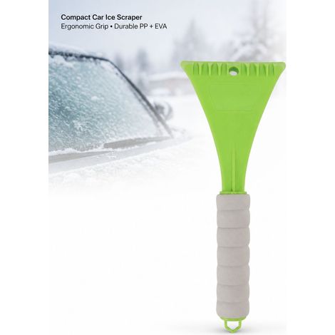 Raschietto per ghiaccio per auto in PP con manico in EVA, compatto, antigraffio, verde, per parabrezza, strumento ergonomico per la rimozione della neve in inverno. (1/5)